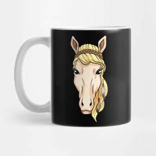 Horse with Earrings & Headband Mug